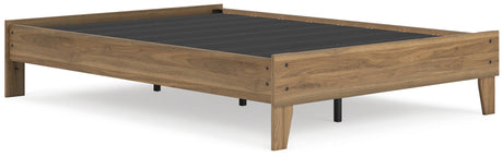 Deanlow Honey Full Platform Bed top view highlighting platform