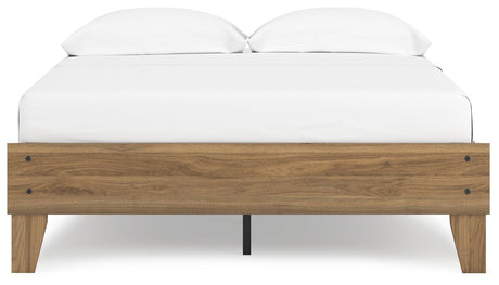 Deanlow Honey Full Platform Bed assembly process view