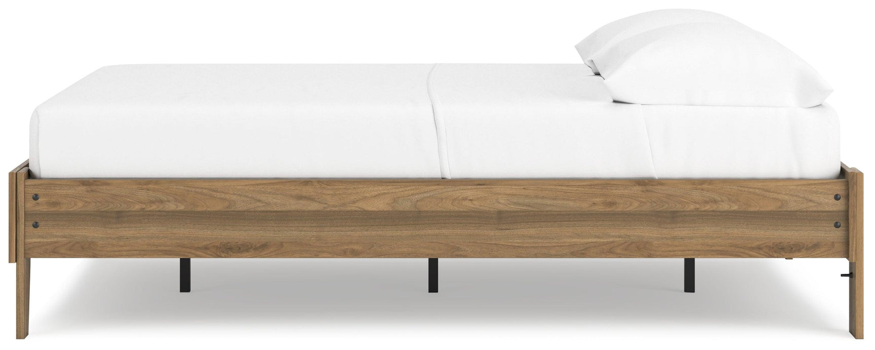 Deanlow Honey Full Platform Bed angled perspective