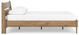 Decorated Deanlow Honey Queen Platform Panel Bed in modern room