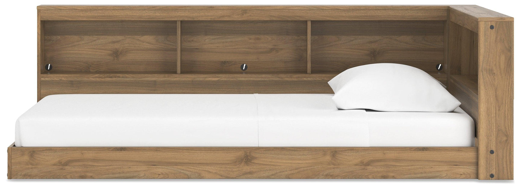 Deanlow Honey Twin Bookcase Storage Bed with mattress option