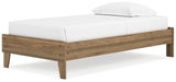 Deanlow Honey Twin Platform Bed low-profile frame