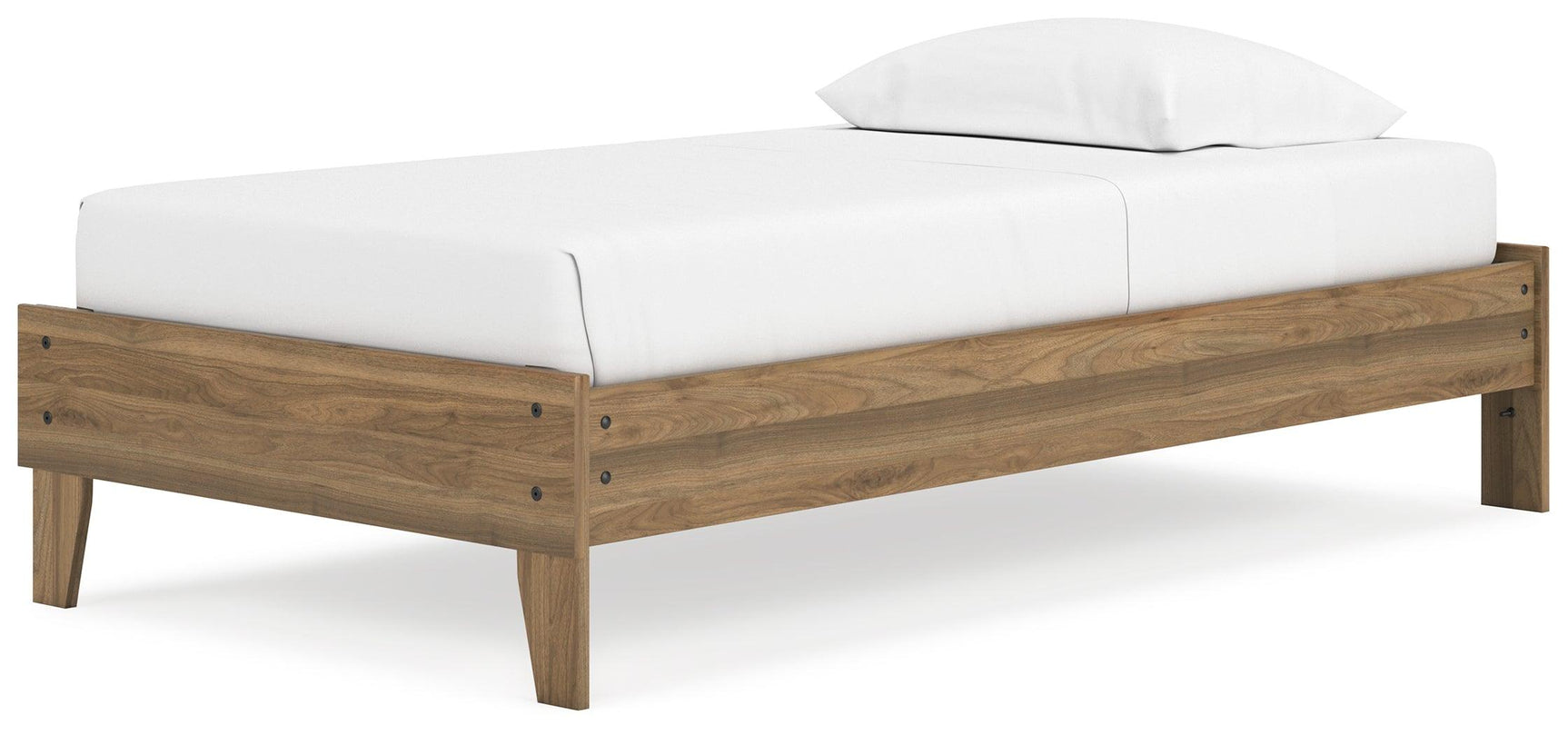 Deanlow Honey Twin Platform Bed low-profile frame