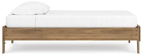 Deanlow Honey Twin Platform Bed corner detail