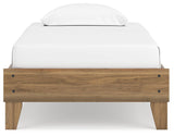 Deanlow Honey Twin Platform Bed with natural light background