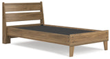 Panel headboard detail on Deanlow Honey Twin Bed