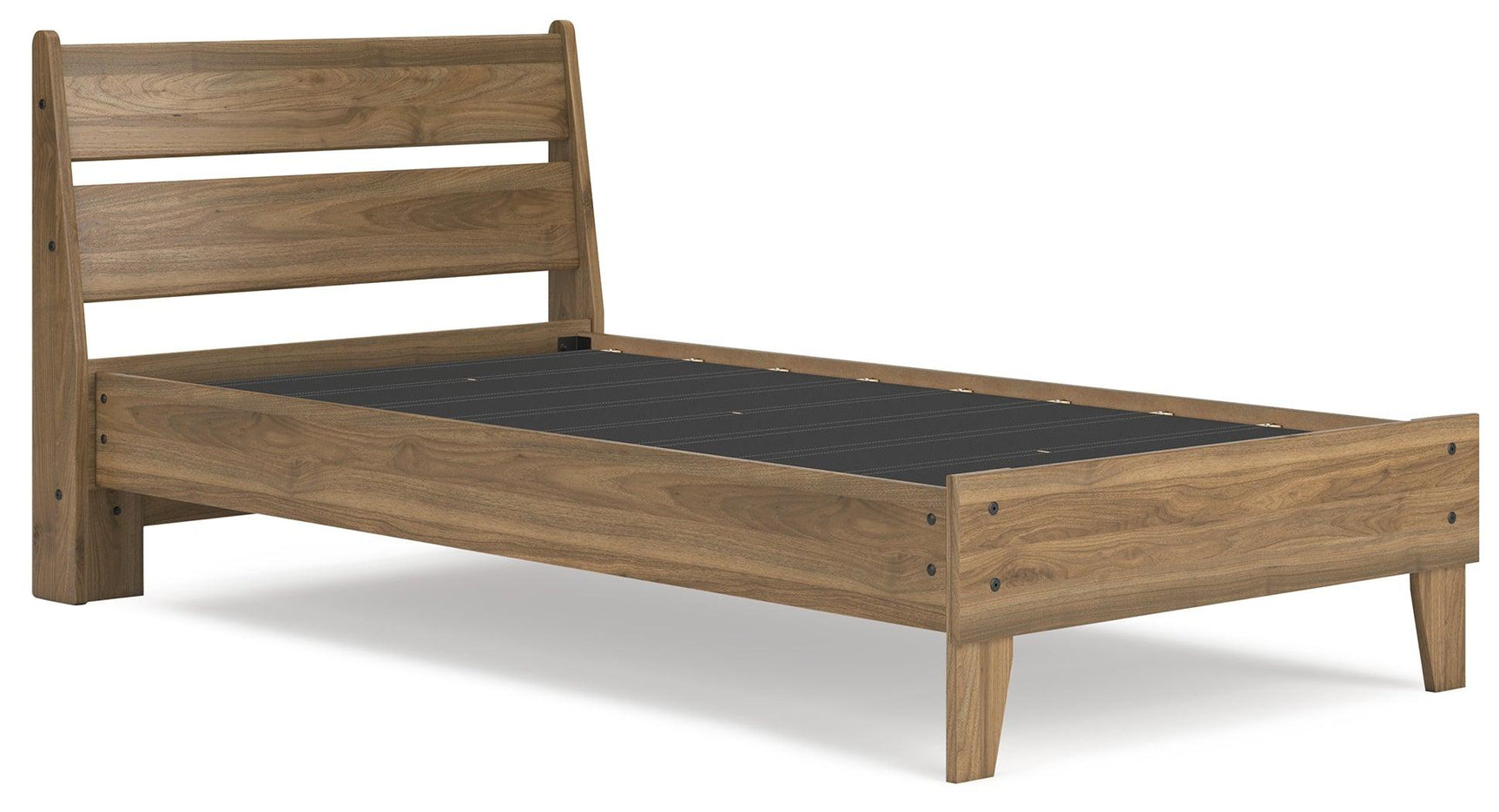 Panel headboard detail on Deanlow Honey Twin Bed