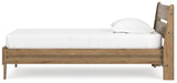 Side profile of Deanlow Honey Twin Platform Panel Bed