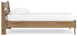 Deanlow Honey Twin Bed in styled bedroom