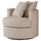 Back view of Debbie Upholstered Swivel Accent Chair