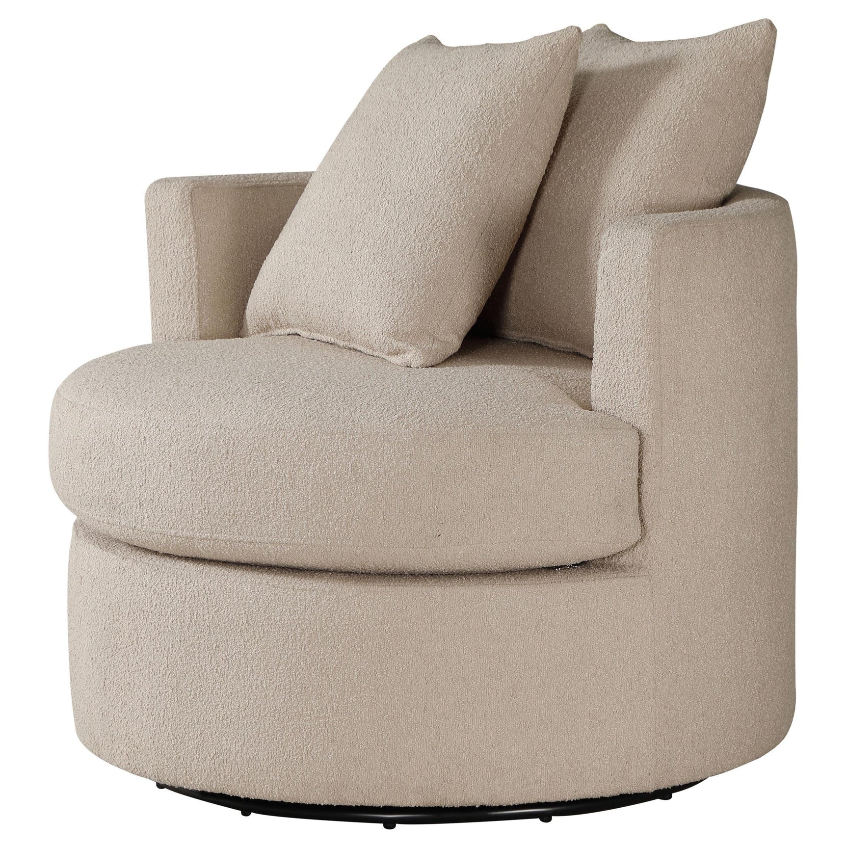 Back view of Debbie Upholstered Swivel Accent Chair