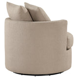 Showing foam cushioning on Debbie Swivel Accent Chair