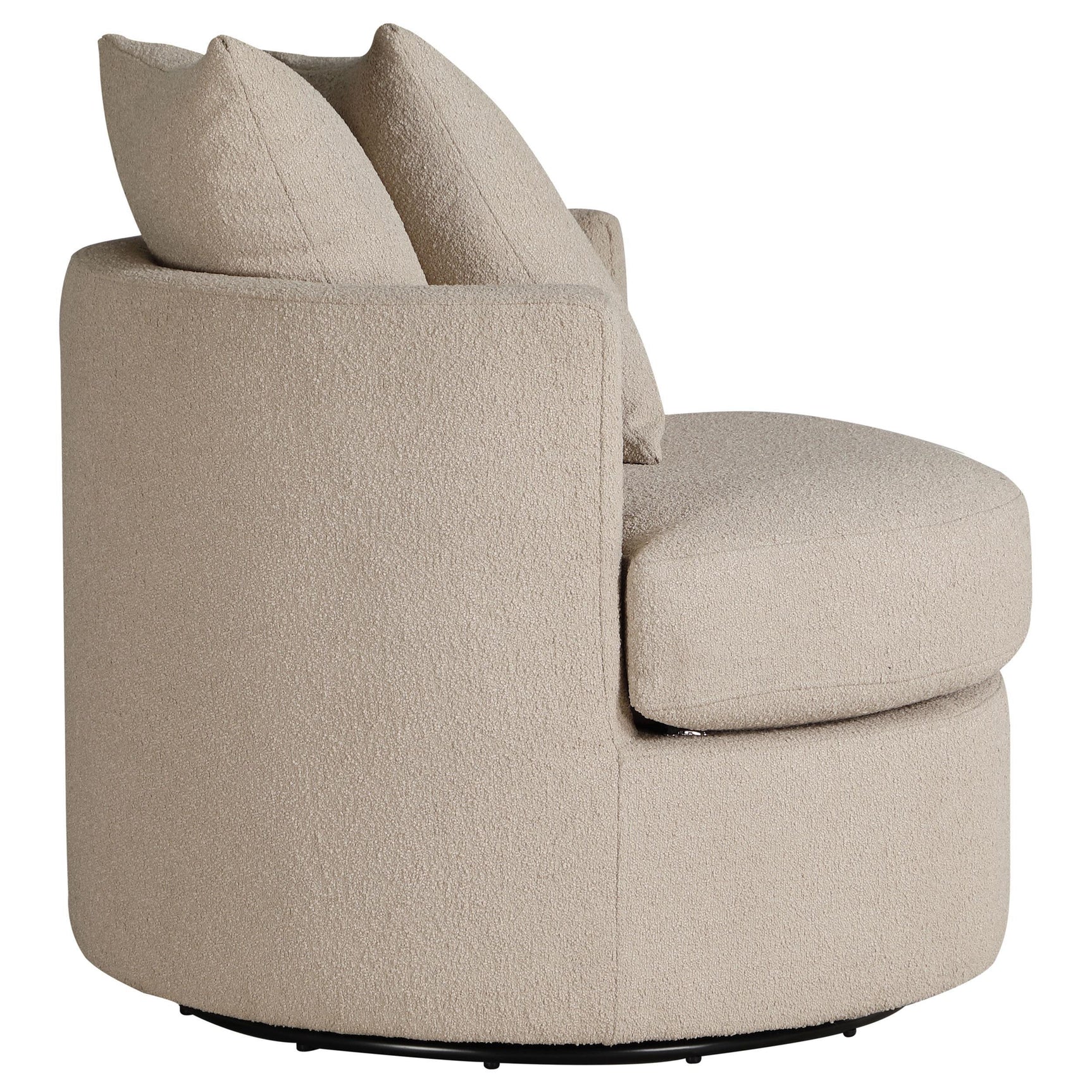 Sturdy plywood frame base of Debbie Swivel Chair