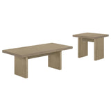 Decker 2-piece Coffee and End Table Set Natural Oak view 2
