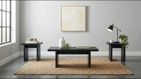 Decker 3-piece Coffee and End Table Set Black from Decor Furniture