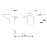 Decker 47-Inch Rectangular Cocktail Coffee Table Black view 9