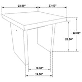 Decker Square Occasional Side End Table Black view 9