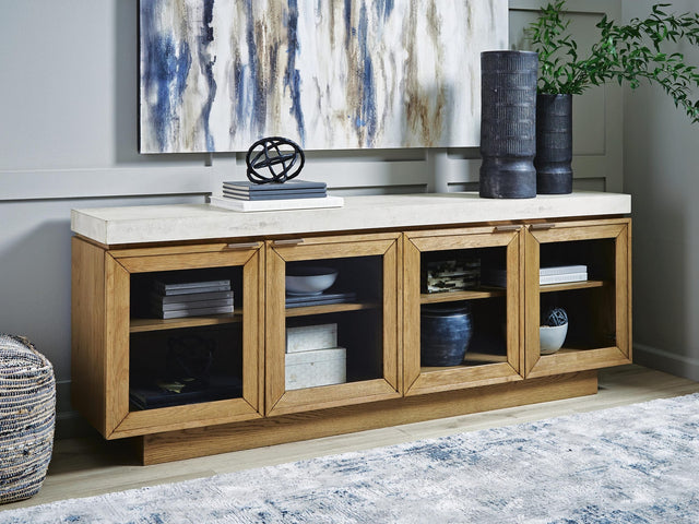 Adanworth Light Brown/Gray Accent Cabinet from Decor Furniture