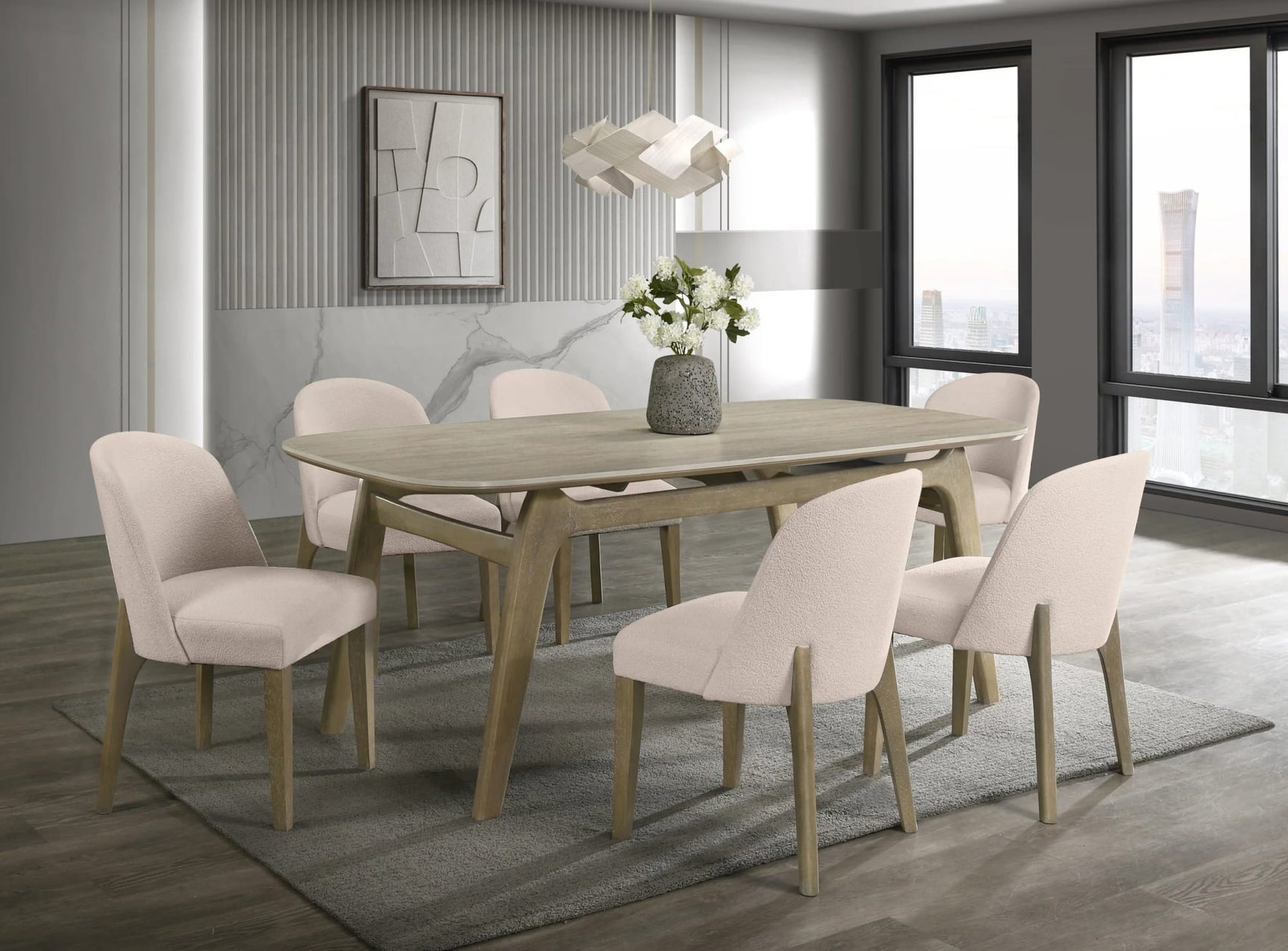 Adriana Light Pink Dining Room Set from Decor Furniture