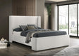 Alamosa Queen Boucle Upholstered Wingback Platform Bed White view 2