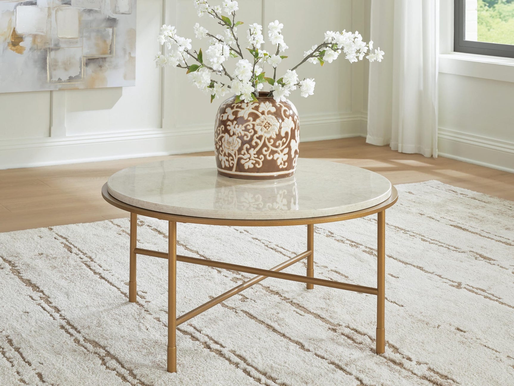 Alben Antique Gold Coffee Table from Decor Furniture