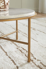 Alben Antique Gold Coffee Table detail view