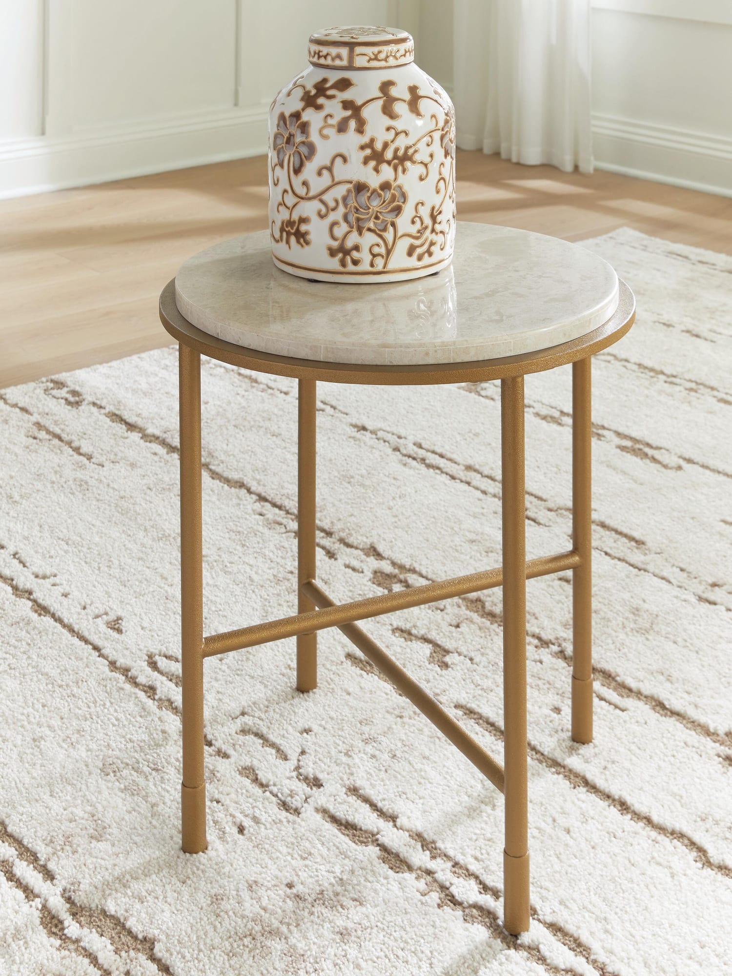 Alben Antique Gold End Table from Decor Furniture