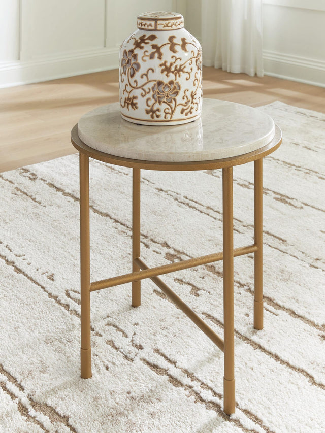 Alben Antique Gold End Table from Decor Furniture