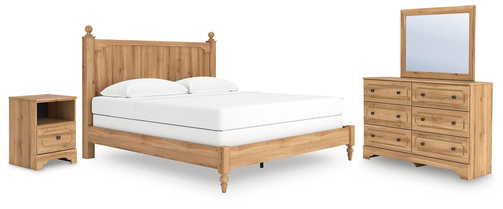 Aleaport Warm Brown Panel Bedroom Set view 3