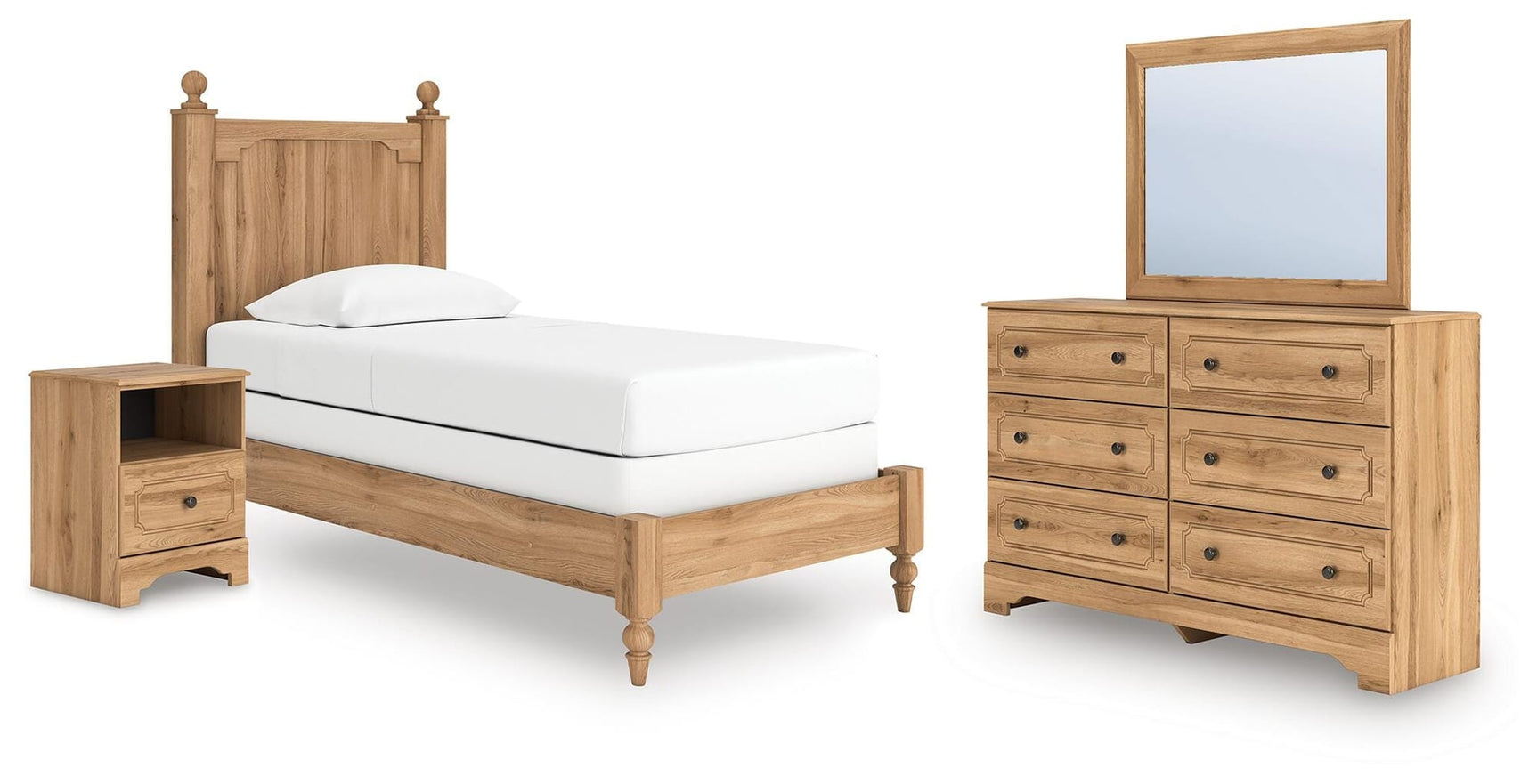 Aleaport Warm Brown Panel Bedroom Set view 4