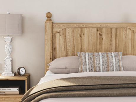 Aleaport Warm Brown Panel Bedroom Set Full 3: Bed, Dresser, Mirror from Decor Furniture