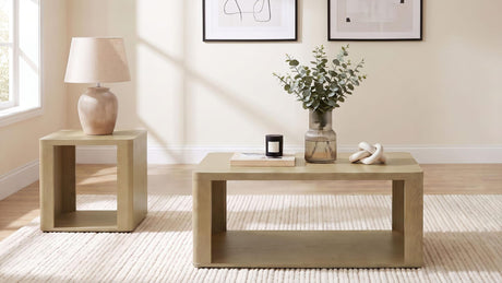 Alsina 2-Piece Coffee and End Table Set Greige from Decor Furniture