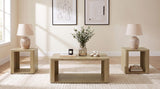 Alsina 3-Piece Coffee and End Table Set Greige from Decor Furniture