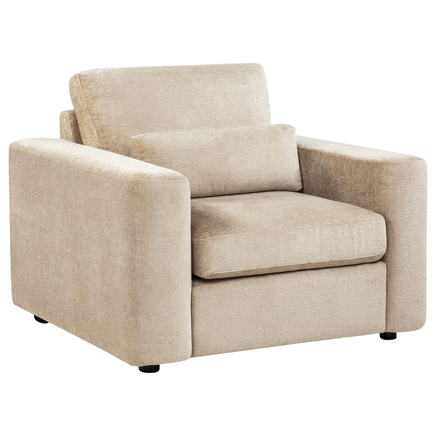 Amador 3-piece Chenille Upholstered Track Arm Sofa Set Camel view 7