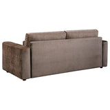 Amador 3-piece Chenille Upholstered Track Arm Sofa Set Chocolate view 4