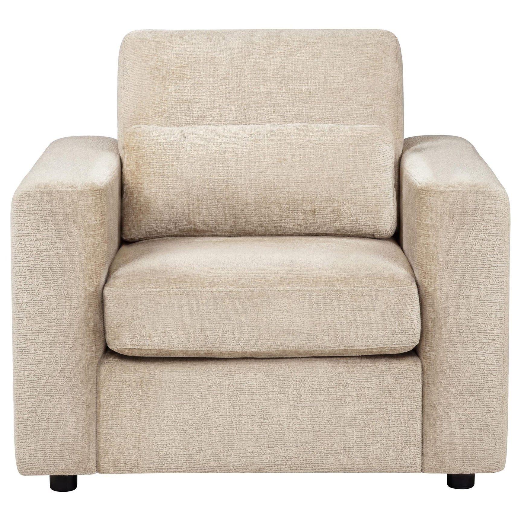 Amador Chenille Upholstered Track Arm Accent Chair Camel view 3