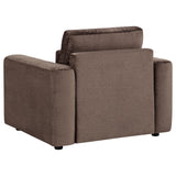 Amador Chenille Upholstered Track Arm Accent Chair Chocolate view 6
