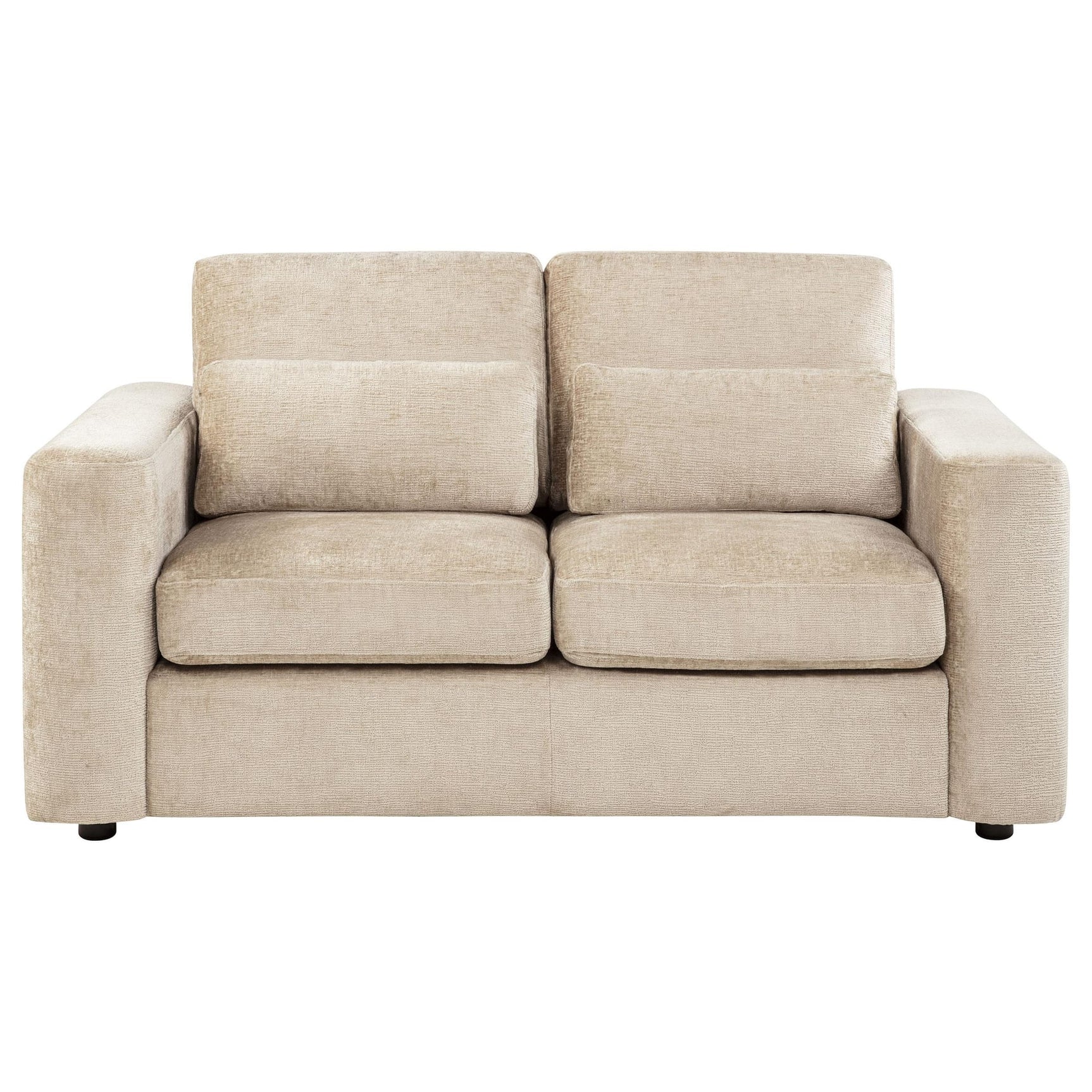 Amador Chenille Upholstered Track Arm Loveseat Camel view 3
