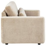 Amador Chenille Upholstered Track Arm Loveseat Camel view 8