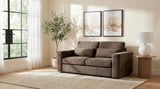 Amador Chenille Upholstered Track Arm Loveseat Chocolate view 2