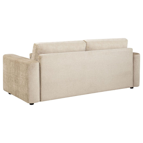 Amador Chenille Upholstered Track Arm Sofa Camel view 6