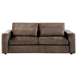 Amador Chenille Upholstered Track Arm Sofa Chocolate view 3
