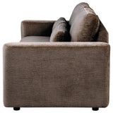 Amador Chenille Upholstered Track Arm Sofa Chocolate view 5