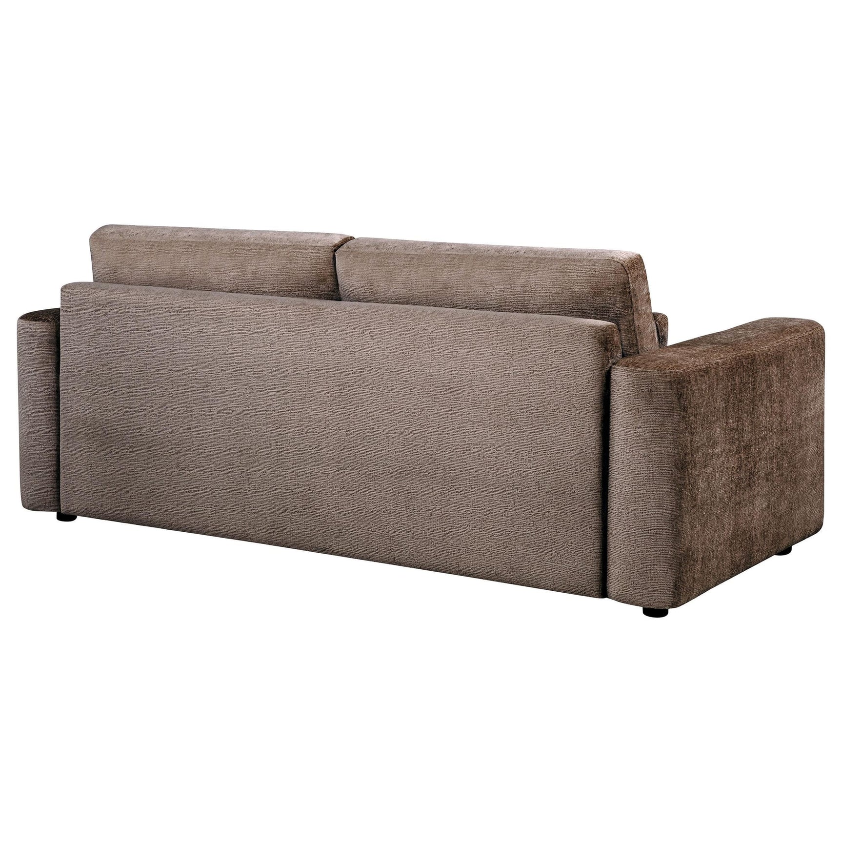 Amador Chenille Upholstered Track Arm Sofa Chocolate view 7