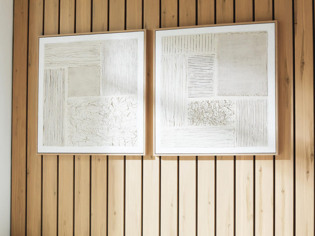 Andorfield Beige/Black/White Wall Art (Set of 2) from Decor Furniture