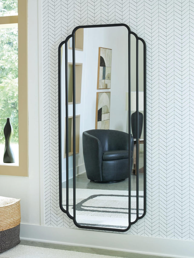 Antigone Black Floor Mirror from Decor Furniture