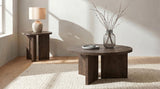 Aragon 2-Piece Round Coffee and End Table Set Dark Rustic Mango from Decor Furniture