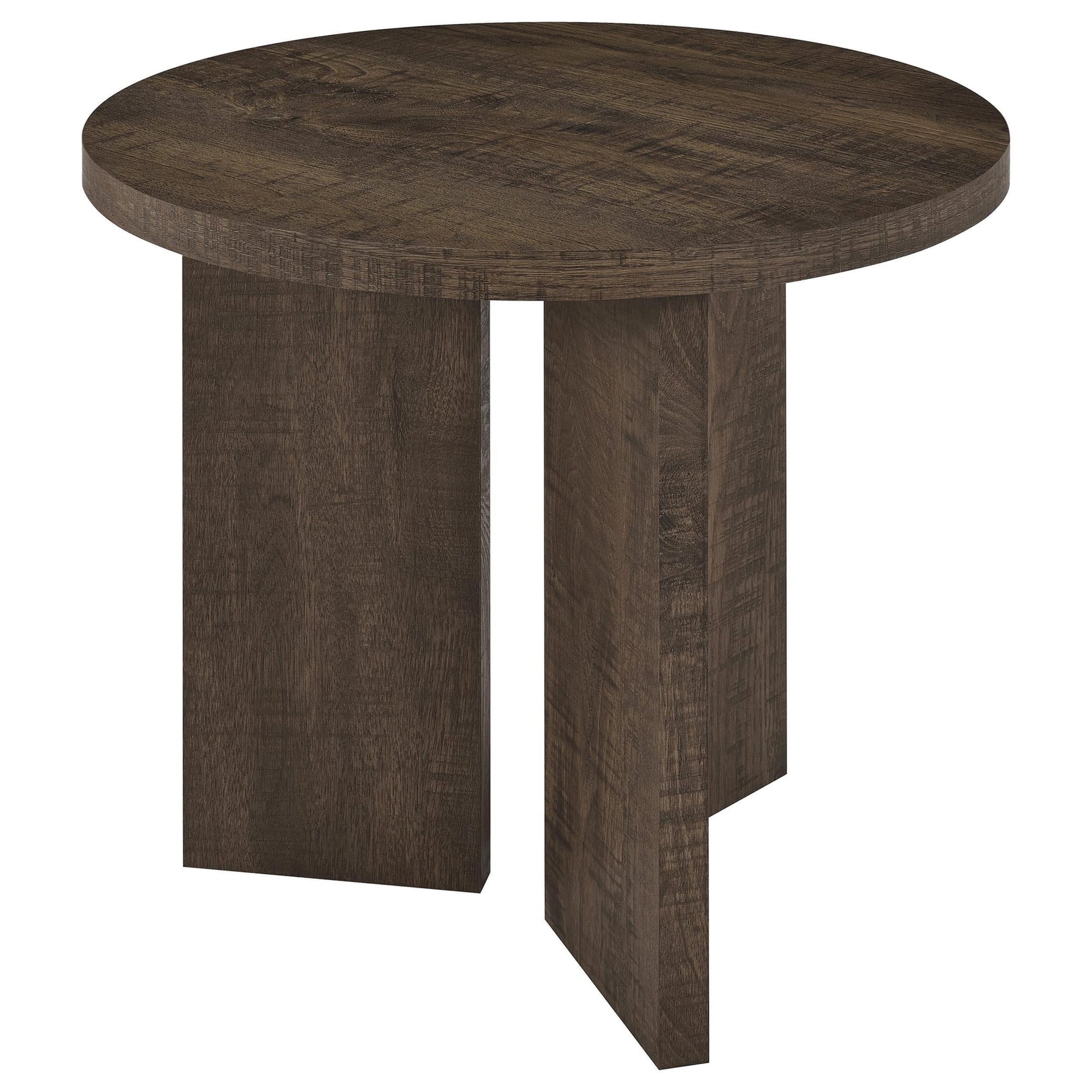 Aragon 2-Piece Round Coffee and End Table Set Dark Rustic Mango view 5