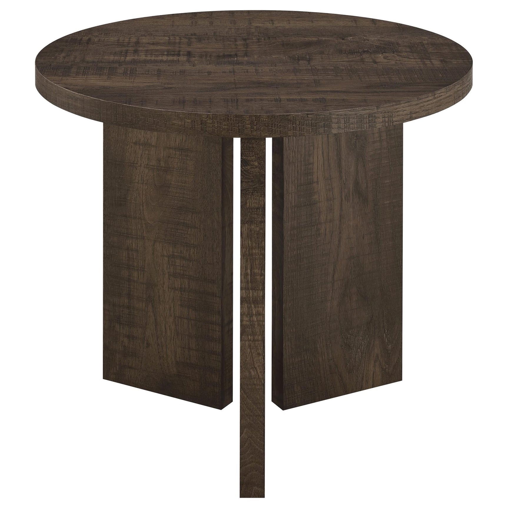 Aragon 2-Piece Round Coffee and End Table Set Dark Rustic Mango view 7