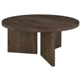 Aragon 2-Piece Round Coffee and End Table Set Dark Rustic Mango view 10